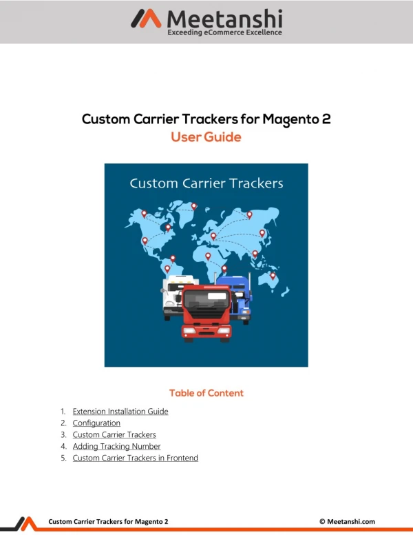 Magento 2 Custom Carrier Trackers