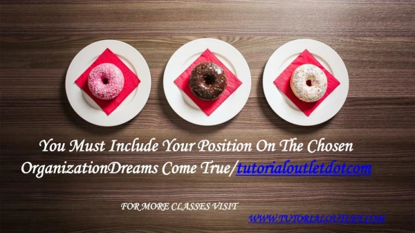 You Must Include Your Position On The Chosen OrganizationDreams Come True/tutorialoutletdotcom