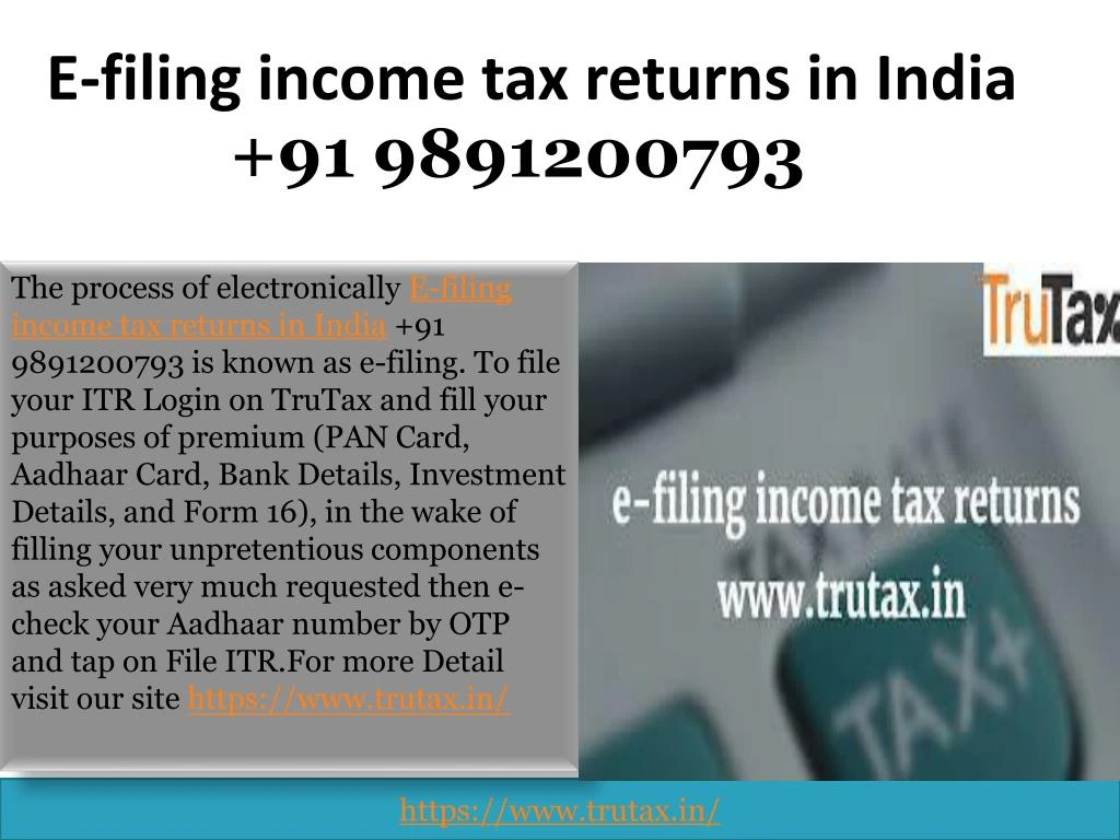 e filing income tax returns in india