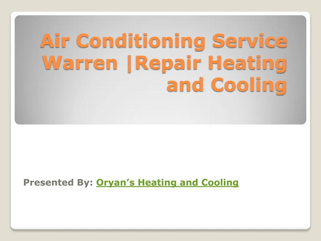 air conditioning service warren repair heating