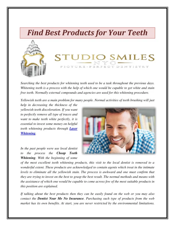 Find Best Products for Your Teeth