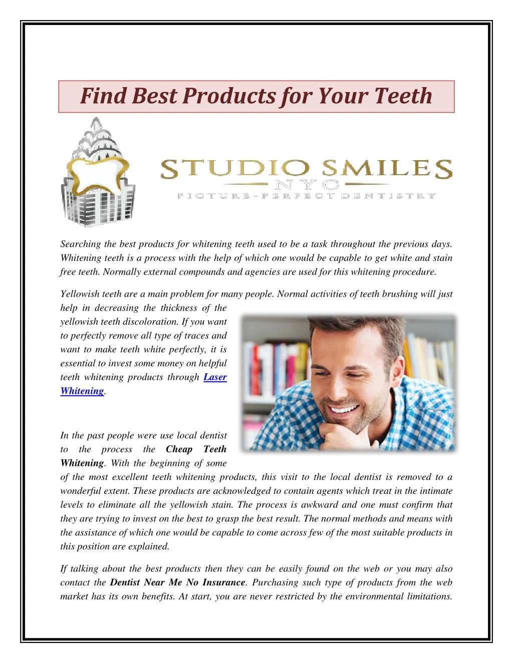 find best products for your teeth