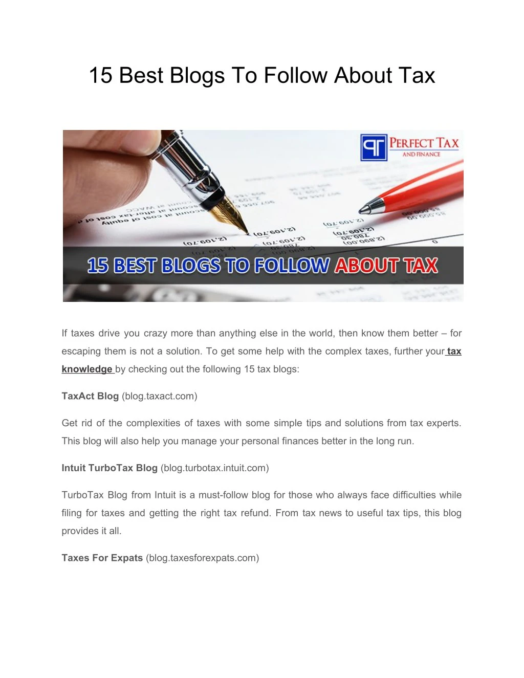 15 best blogs to follow about tax