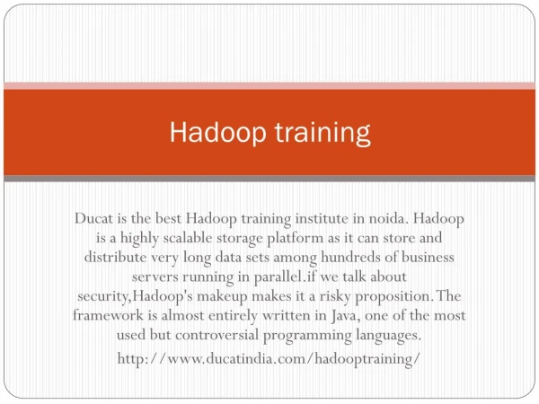Hadoop training