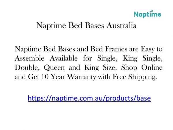 Naptime Bed Base