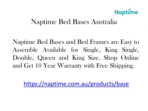 Naptime Bed Bases Australia