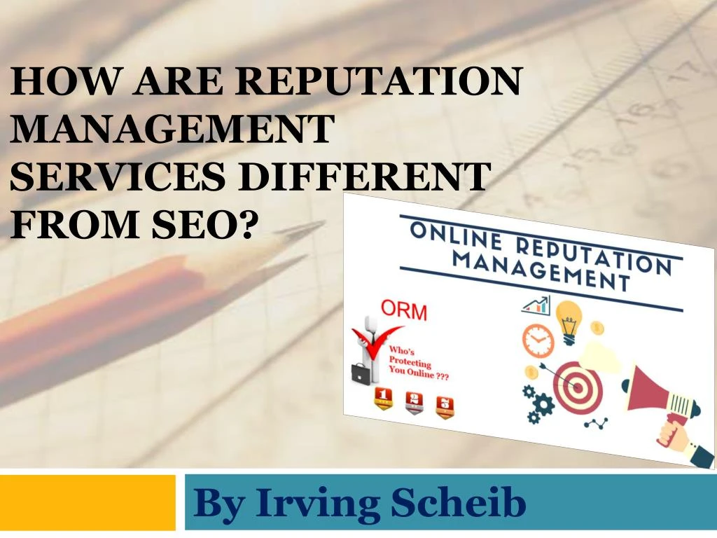 how are reputation management services different from seo