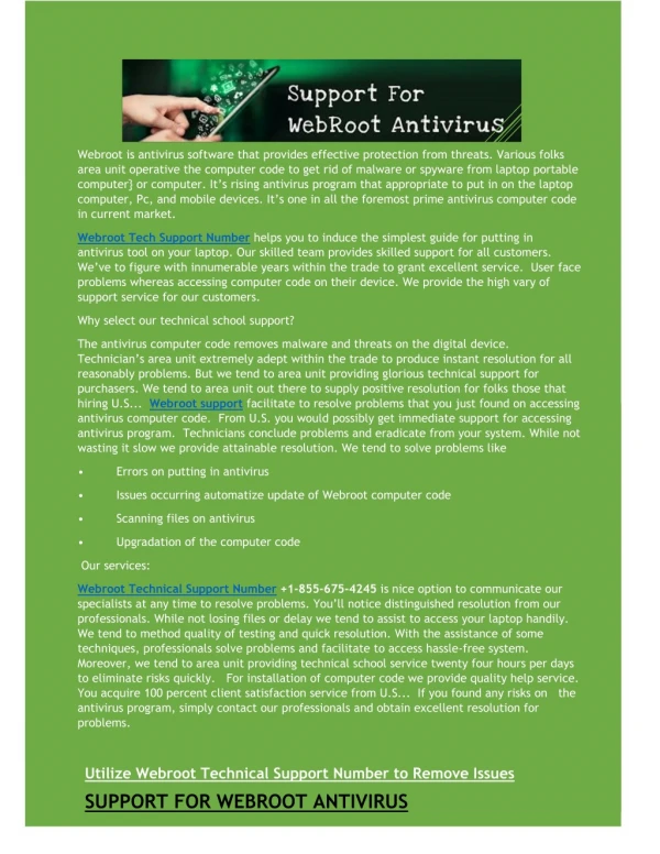 How to handle Webroot Antivirus Installation Issue? Call 1-855-675-4245