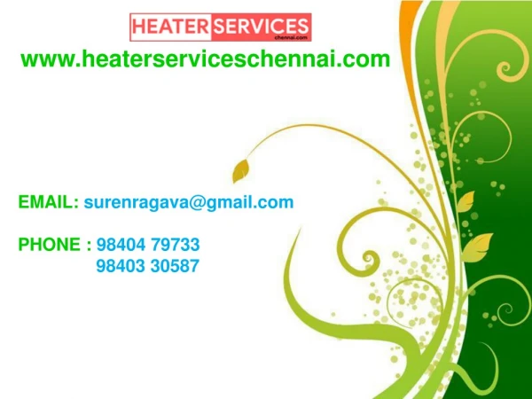 racold water heater repair in Chennai