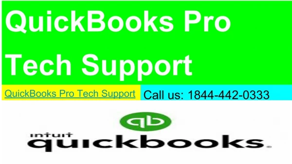 Contact QuickBooks Pro Tech Support