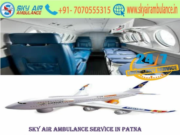 Get Sky Air Ambulance from Patna to Delhi with full Life-Saving Equipment by Sky Air Ambulance