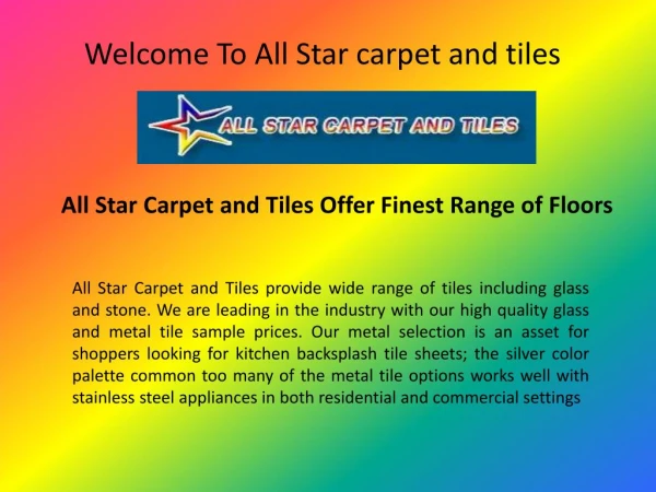 Flooring Jensen Beach Florida - All Star carpet and tiles