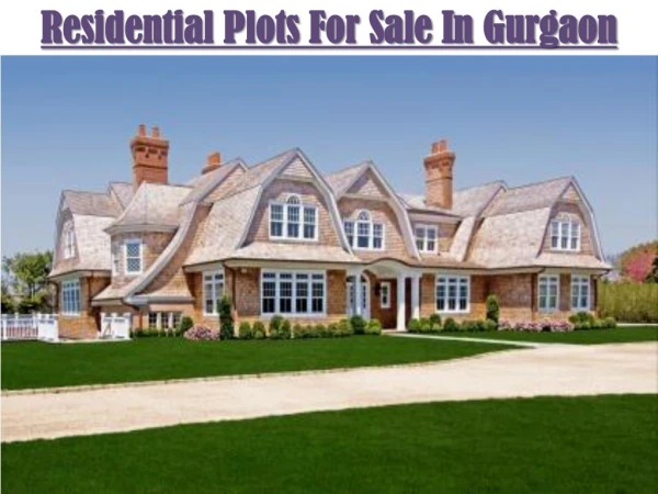 Land & Plots For Sale In Gurgaon