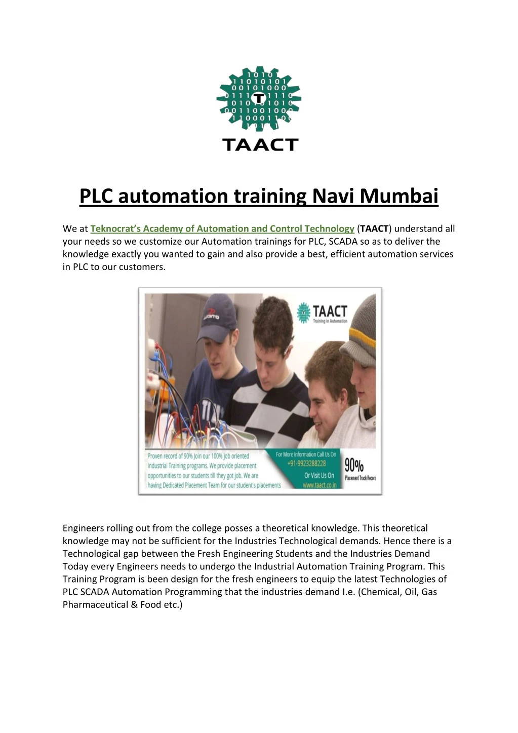 plc automation training navi mumbai