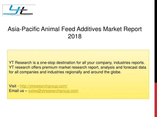 Global Animal Feed Additives Market Professional Survey Report 2018