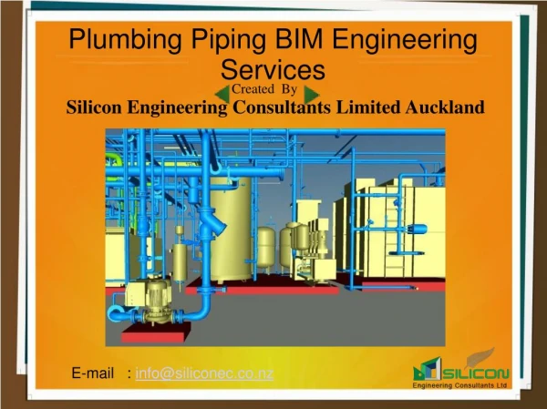 Plumbing Piping BIM Engineering Services New Zealand