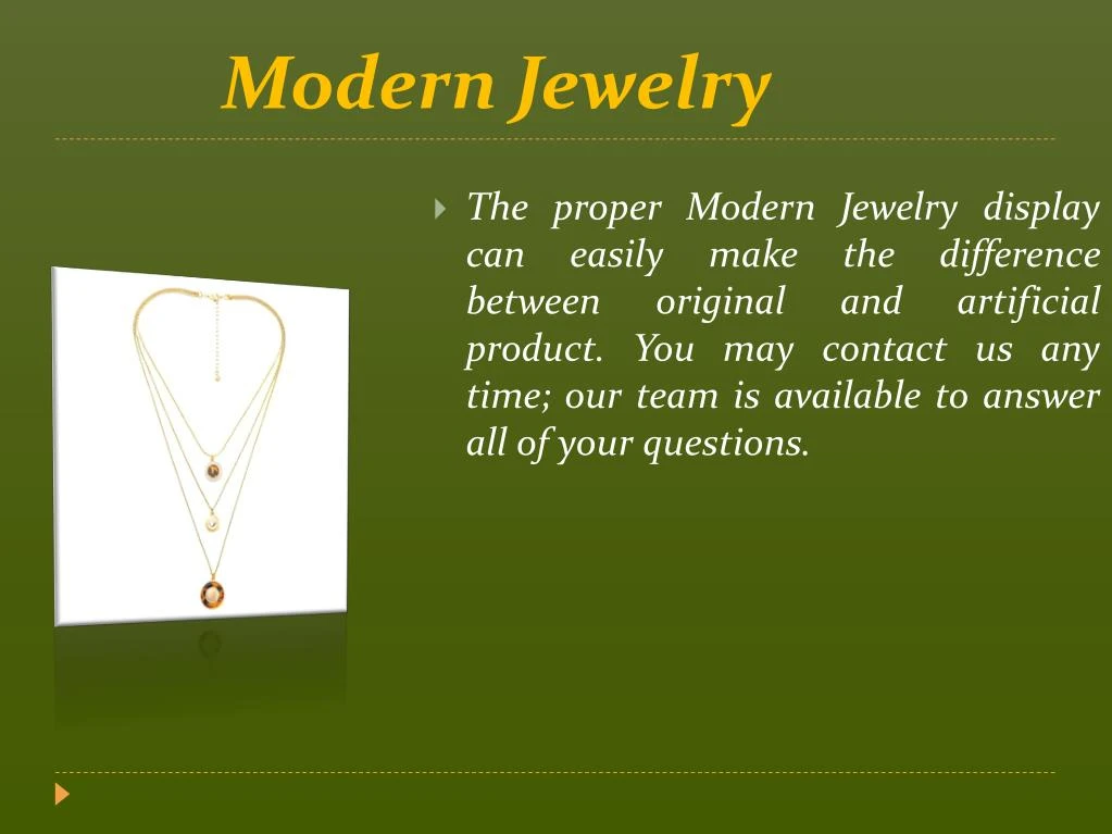 modern jewelry