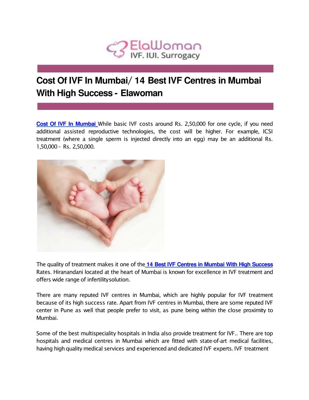 cost of ivf in mumbai 14 best ivf centres