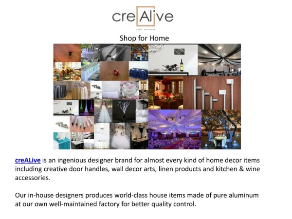 An introduction to Crealive USA – Shop for Home