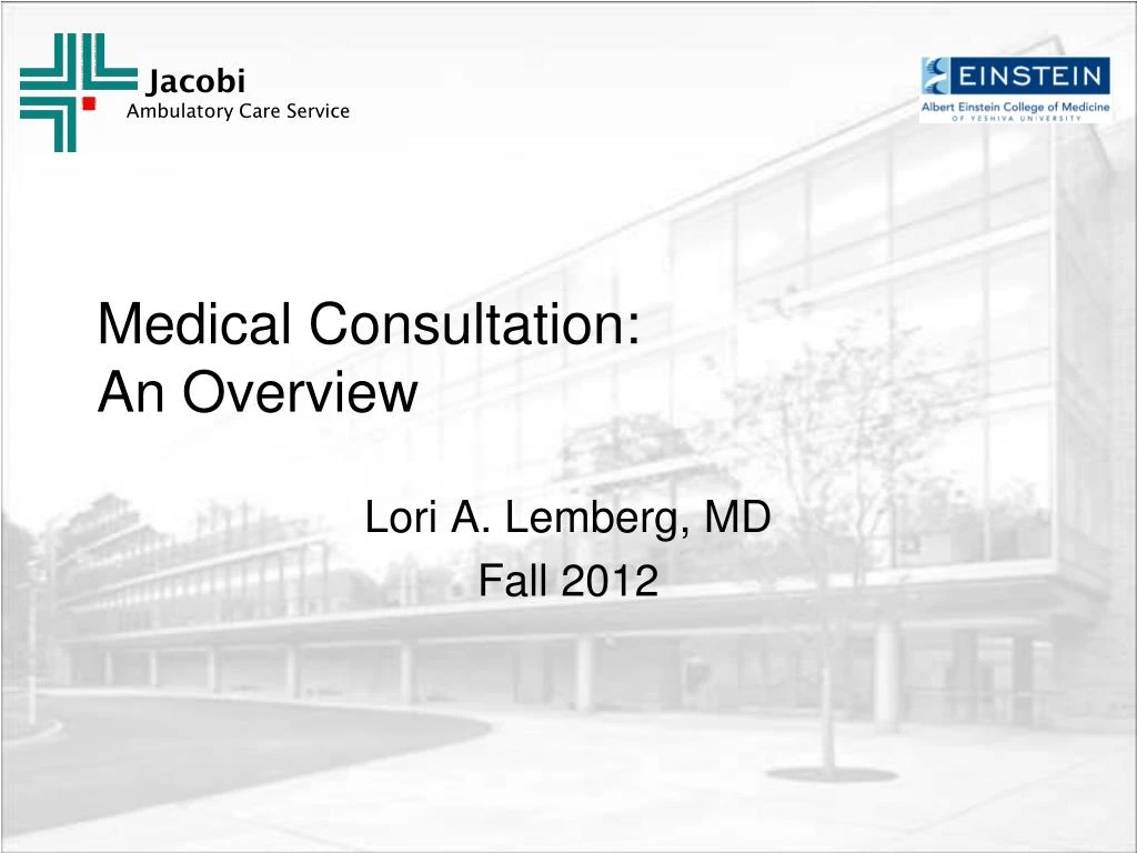 medical consultation an overview