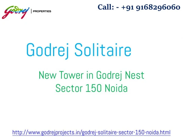Godrej Solitaire New Housing Project At Sector 150 Noida