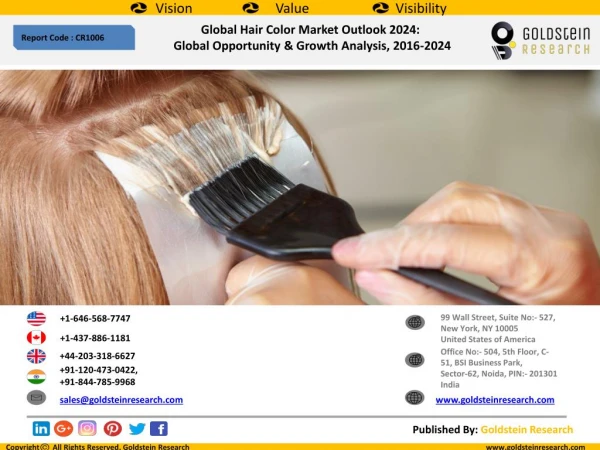 Global Hair Color Market Outlook 2024: Global Opportunity & Growth Analysis, 2016-2024