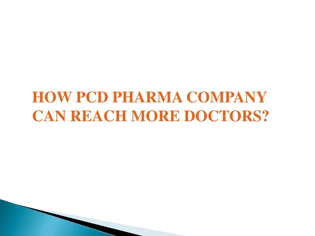 how pcd pharma company can reach more doctors