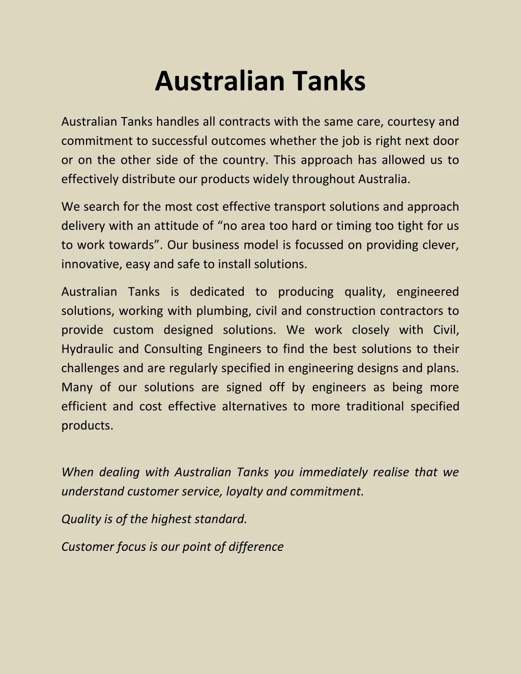 australian tanks