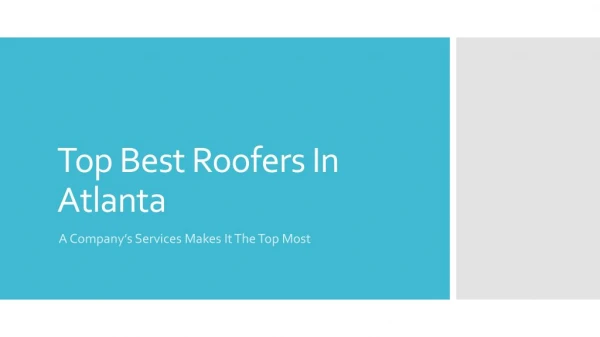 Top Best Roofers in Atlanta | Roofing Contractors