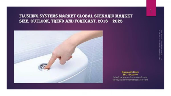 Flushing Systems Market Global Scenario Market Size, Outlook, Trend and Forecast, 2016 – 2025