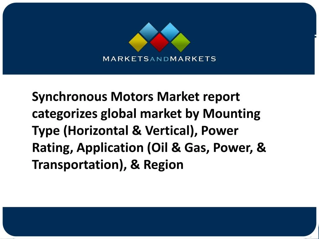 synchronous motors market report categorizes