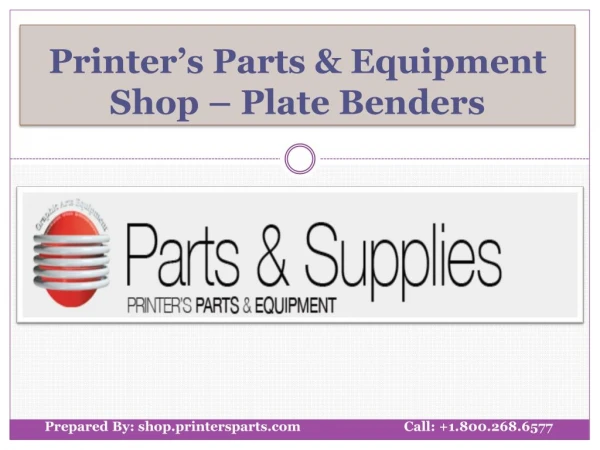 Buy Plate Benders - Shop.printersparts.com