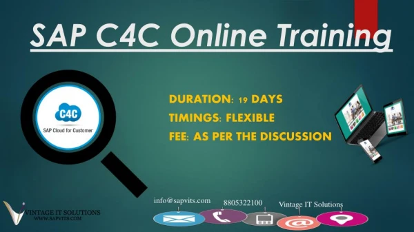 C4C Online Training PPT