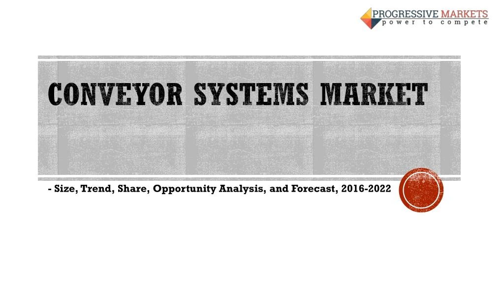 conveyor systems market