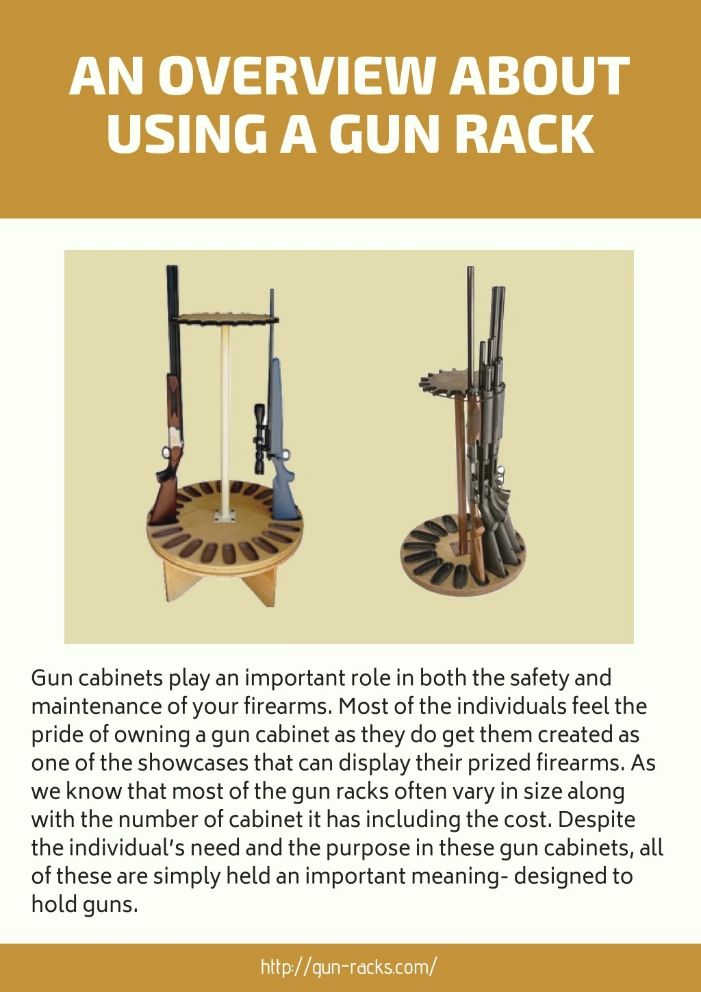 an overview about using a gun rack