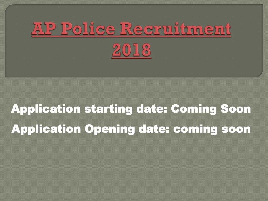 ap police recruitment 2018