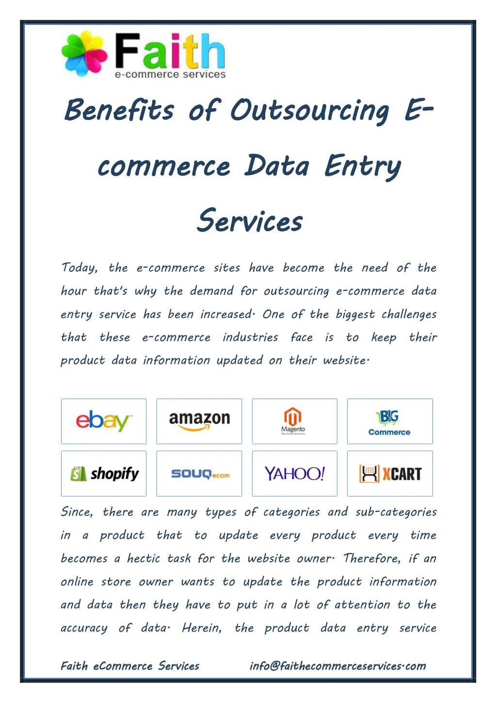 benefits of outsourcing e commerce data entry