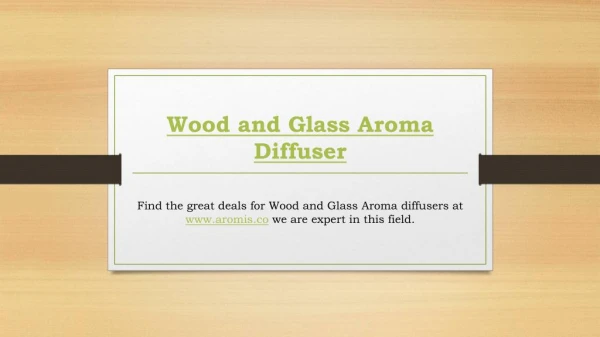 Wood and Glass Aroma Diffuser