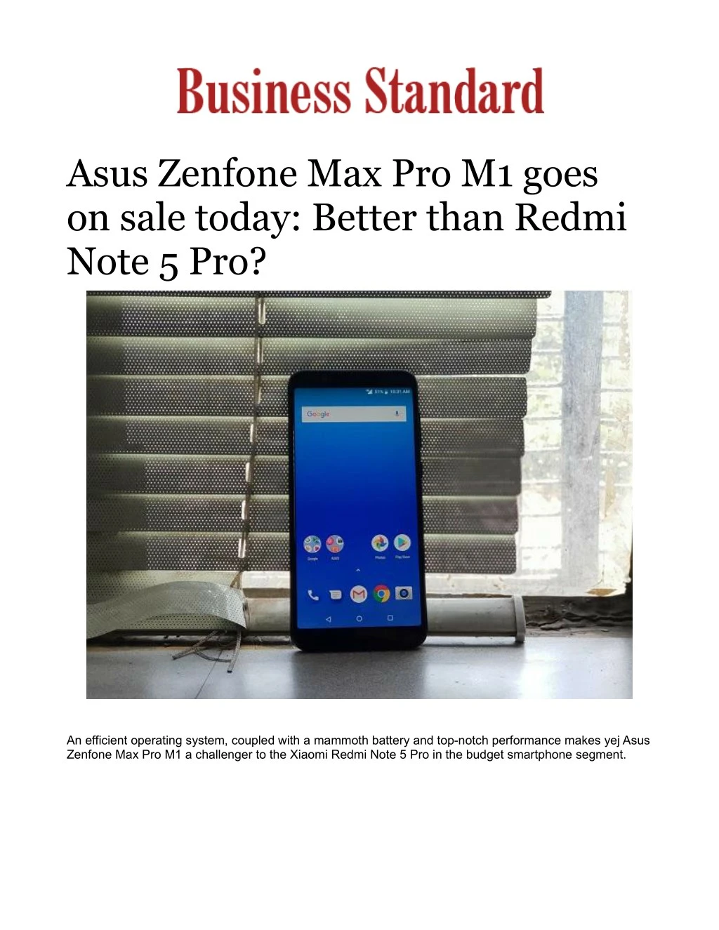 asus zenfone max pro m1 goes on sale today better