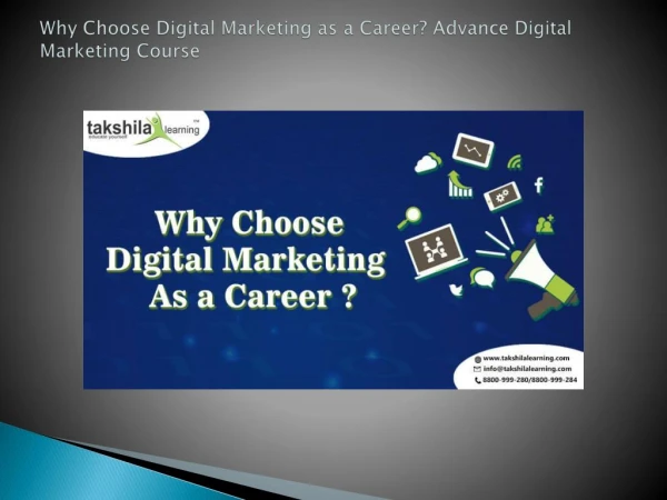 Why Choose Digital Marketing as a Career?