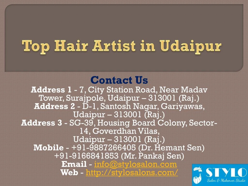 top hair artist in udaipur