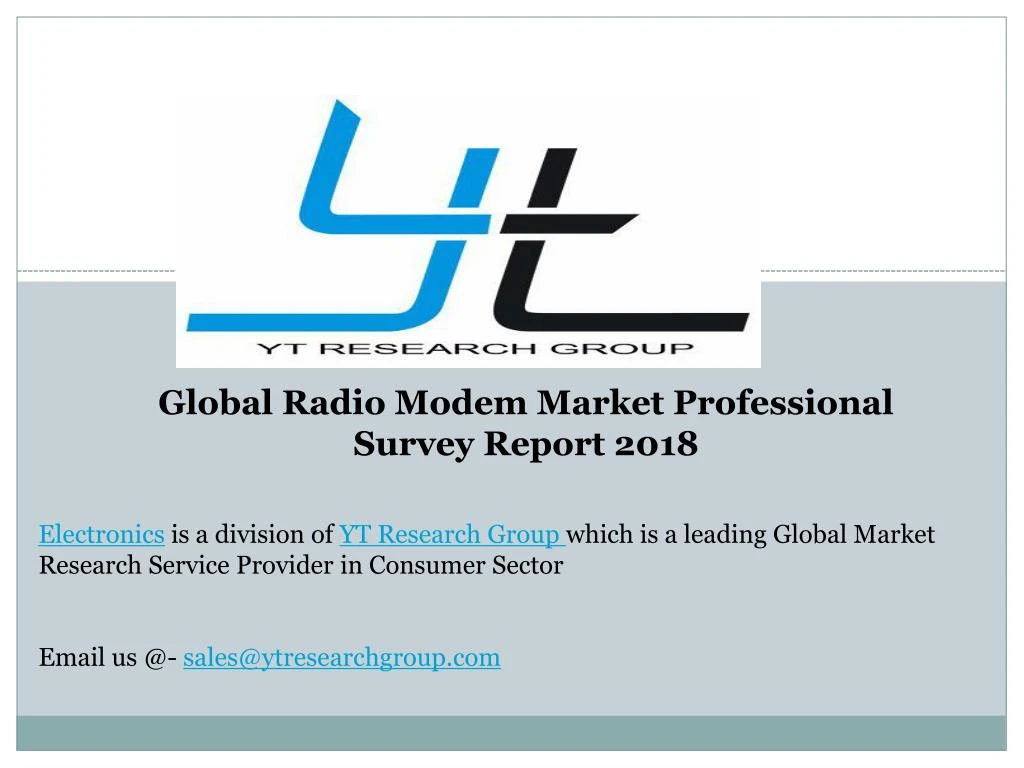 global radio modem market professional survey
