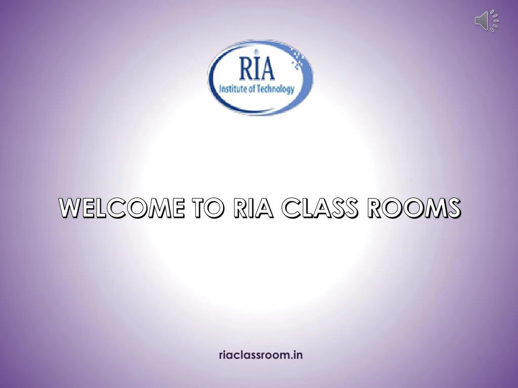 welcome to ria class rooms