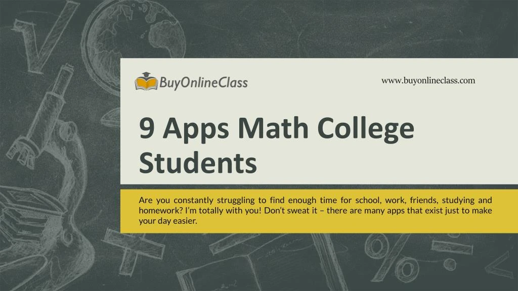 9 apps math college students