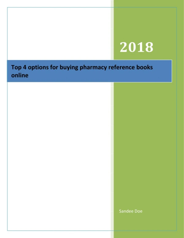 Top 4 options for buying pharmacy reference books online
