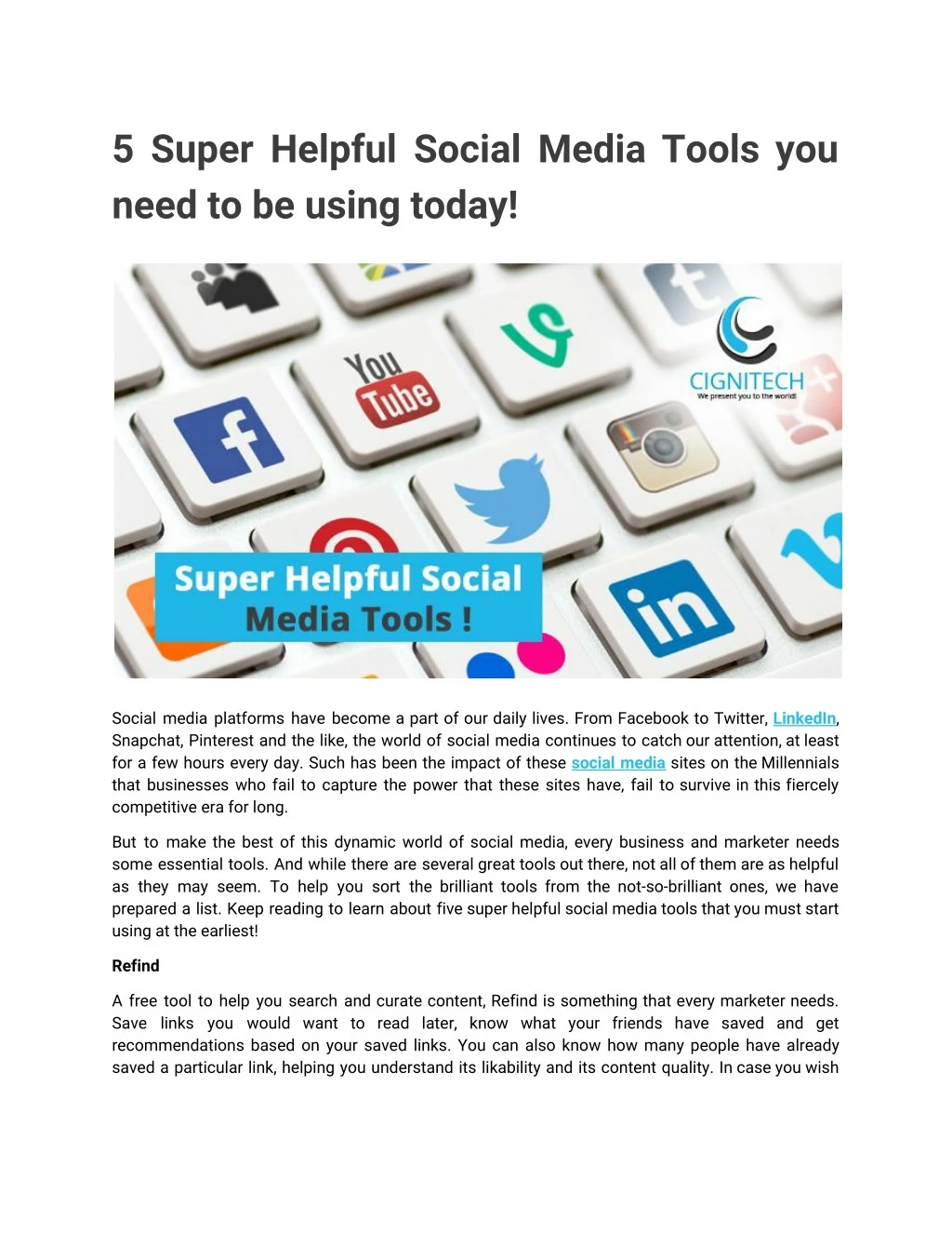 5 super helpful social media tools you need