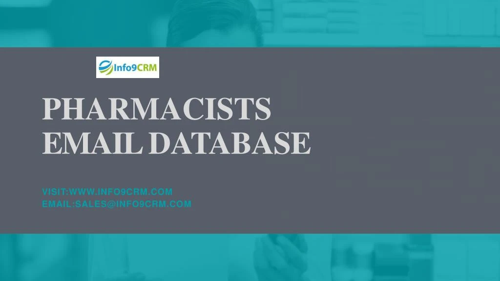 pharmacists email database