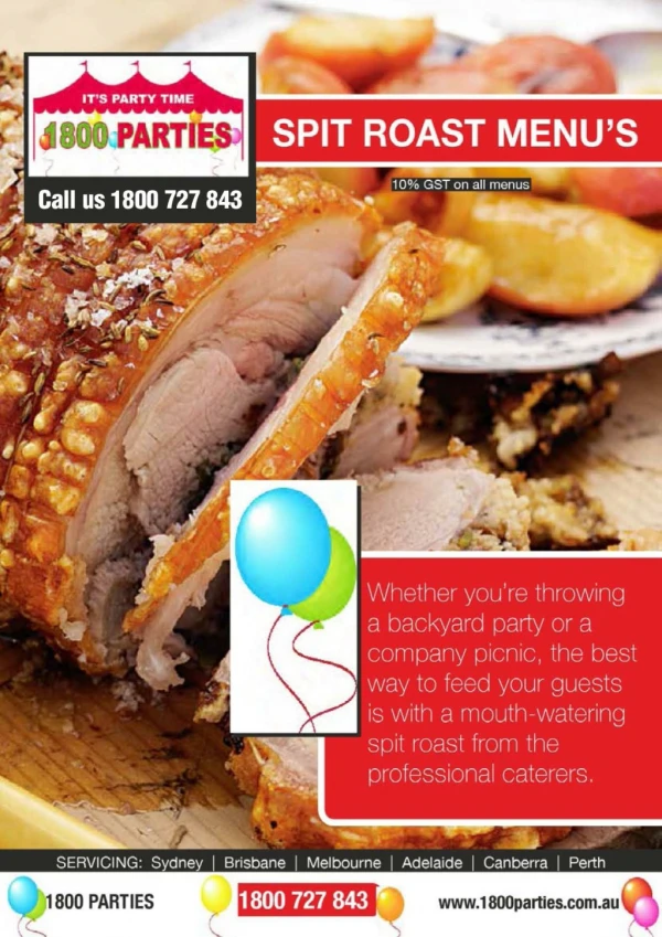 1800 Parties - Party Catering in Australia