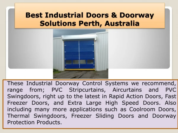 Industrial Doors Perth Australia