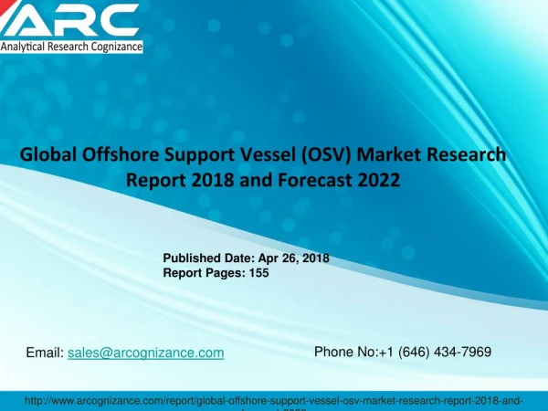 Offshore Support Vessel (OSV) Market to Receive overwhelming hike in Revenues by 2022